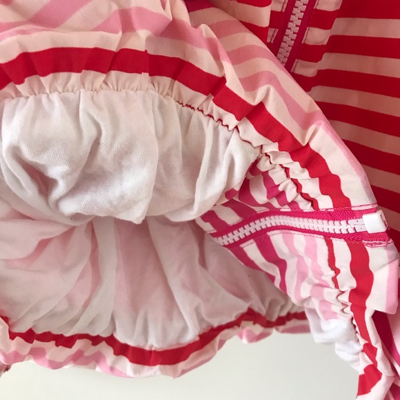 Hunter pink, red, and white striped jacket - Picture 9 of 12